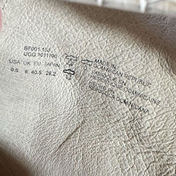 UGG Audrey Exotic embossed leather snake skin sandals open toe block heel sz 9.5 - Picture 9 of 9